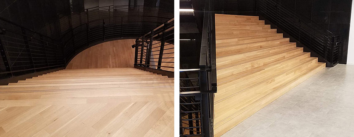 Custom Wood Floors Stairs Landings Refinishing Staining